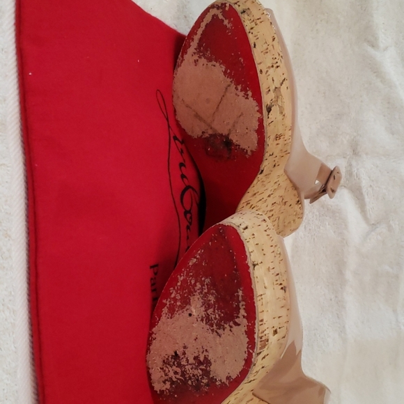 Christian Louboutin Nude Wedges - Picture 4 of 9
